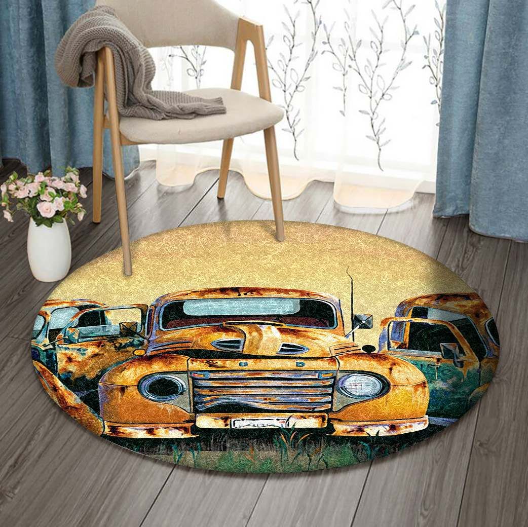 Car Round Carpet