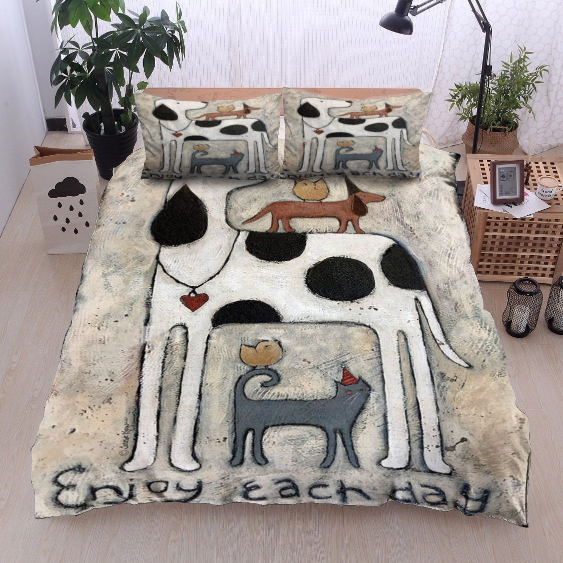 Car Dog Bird Bedding Set