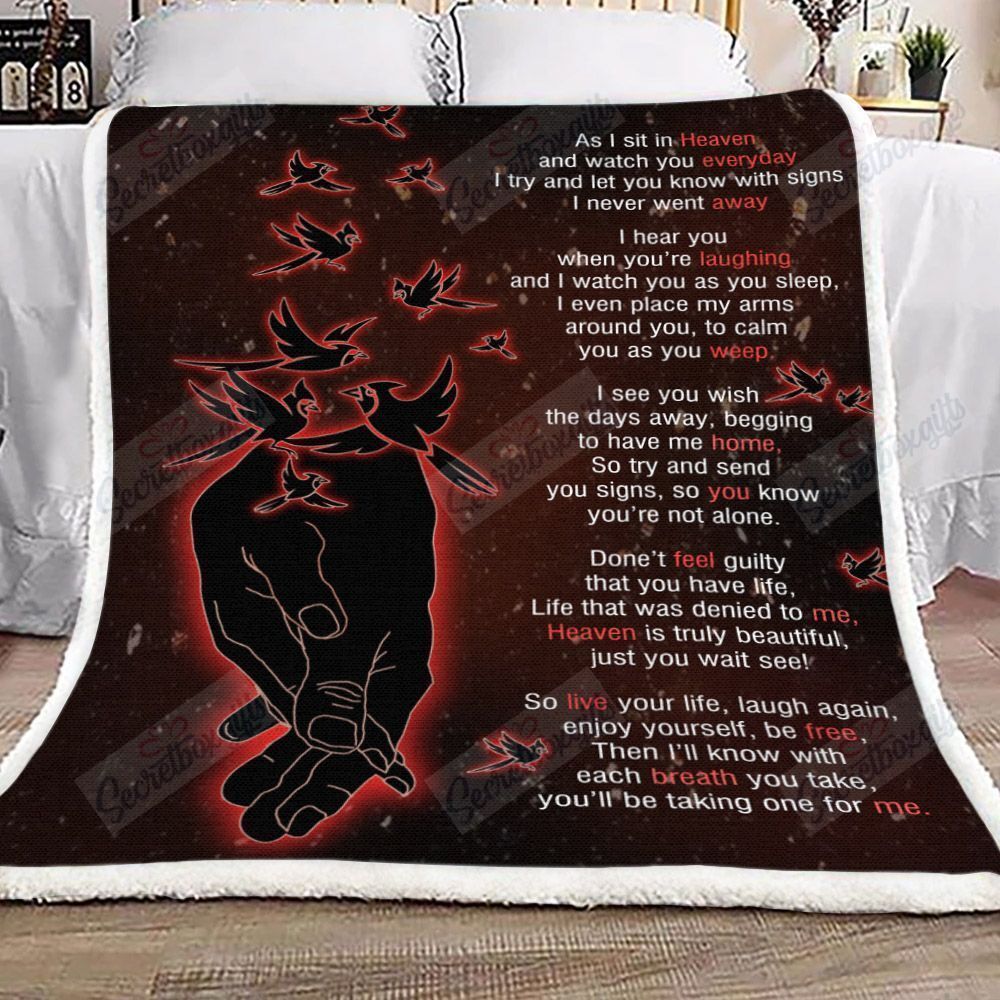 Cardinal As I Sit In Heaven Fleece Blanket