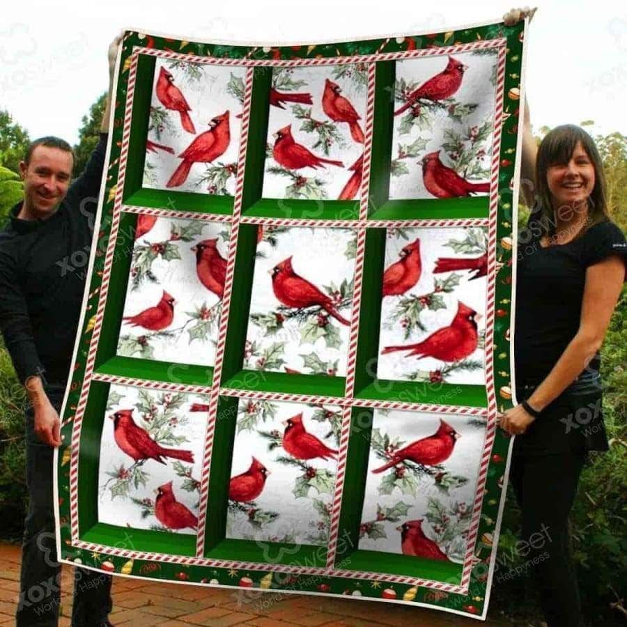 Cardinal Beautiful Premium Sherpa Fleece Blanket