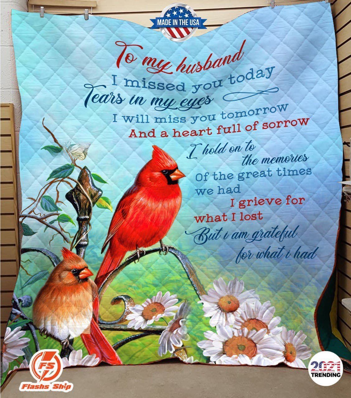 Cardinal Bird Colorful Awesome Quilt Blanket DHC170616