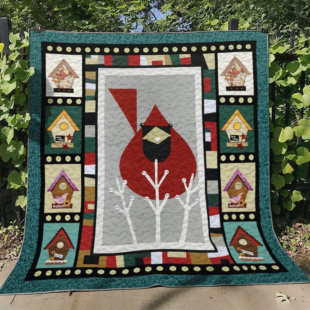 Cardinal Bird HT270608 Quilt Blanket