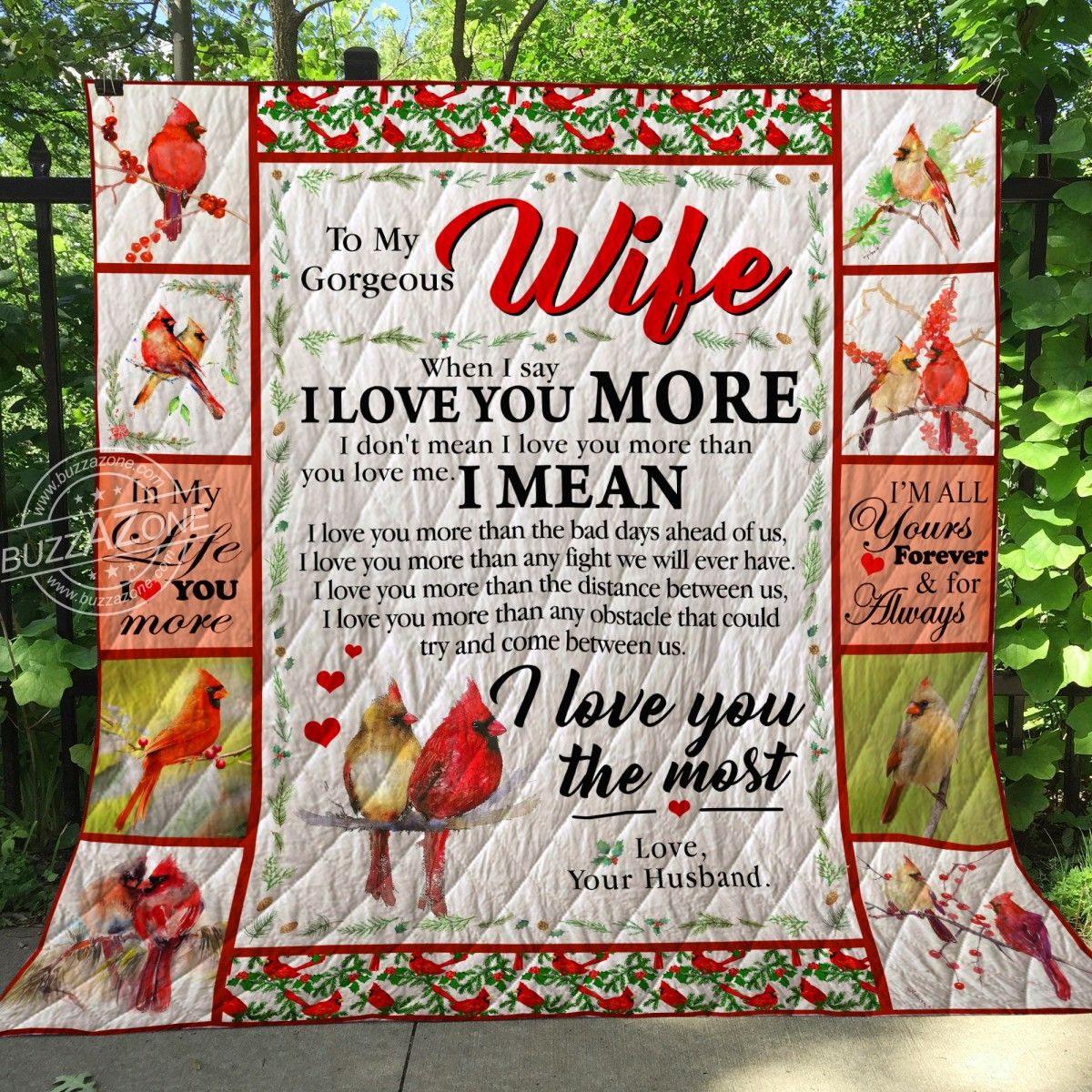 Cardinal Bird Quilt Blanket DHC0712123VT