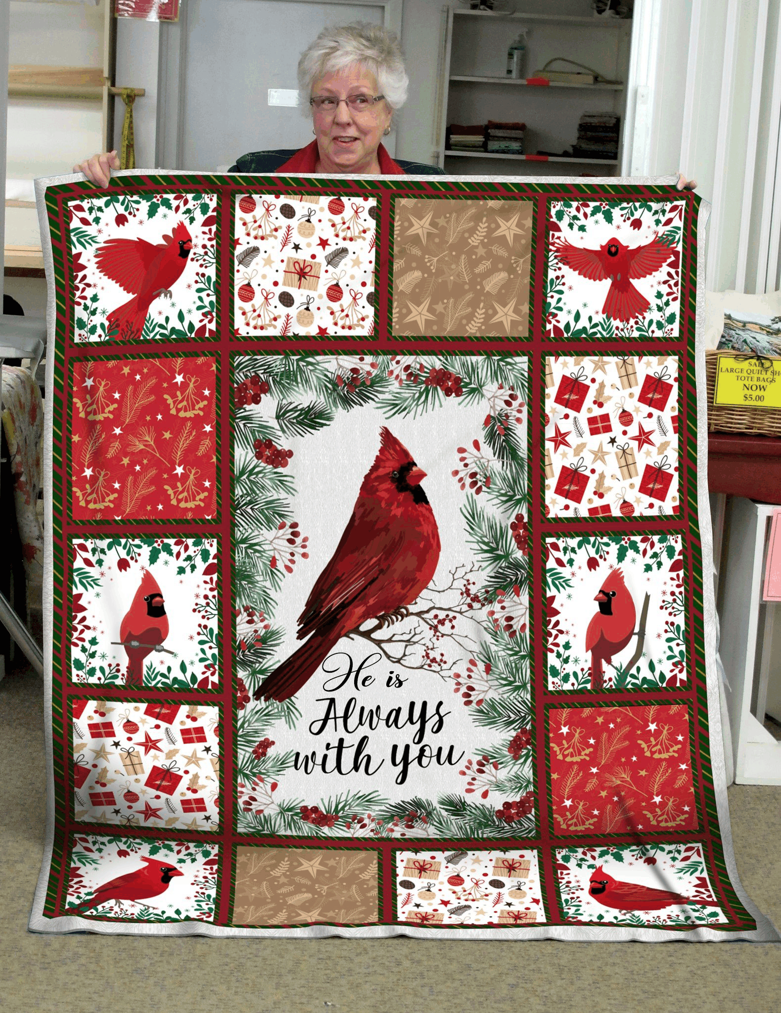 Cardinal Bird Quilt Blanket DHC1301487VT
