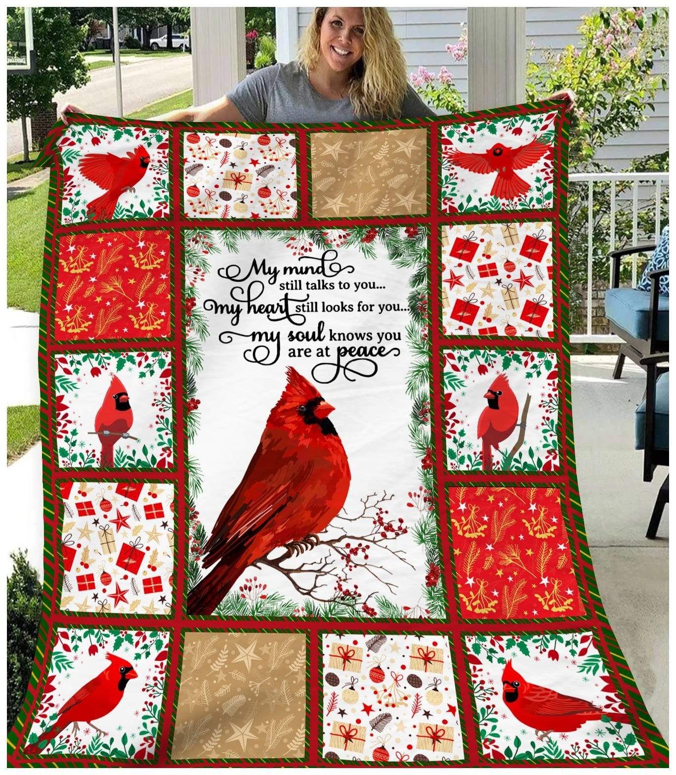 Cardinal Birds Fleece Blanket