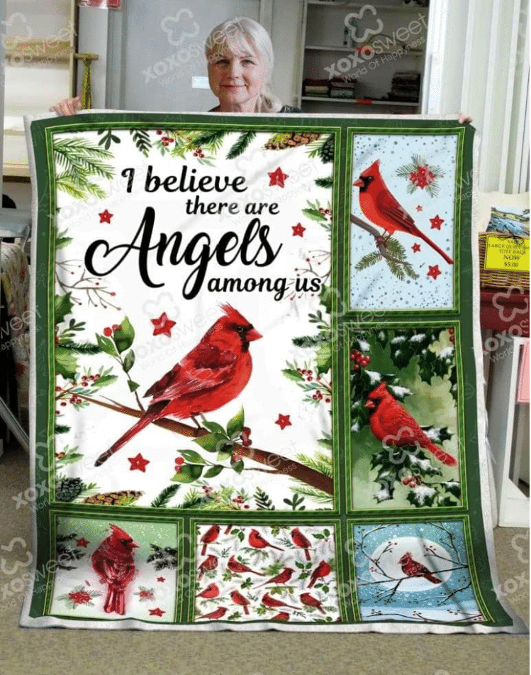 Cardinal Christmas Fleece Blanket