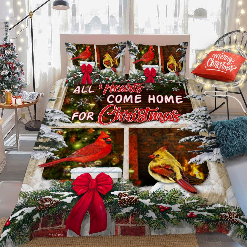Cardinal Christmas Bedding Set