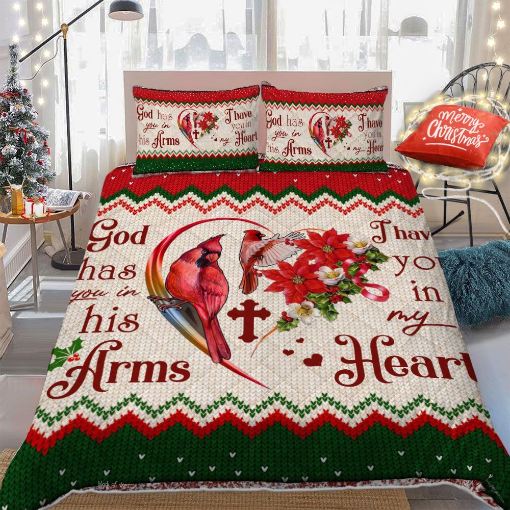 Cardinal Christmas Bedding Set