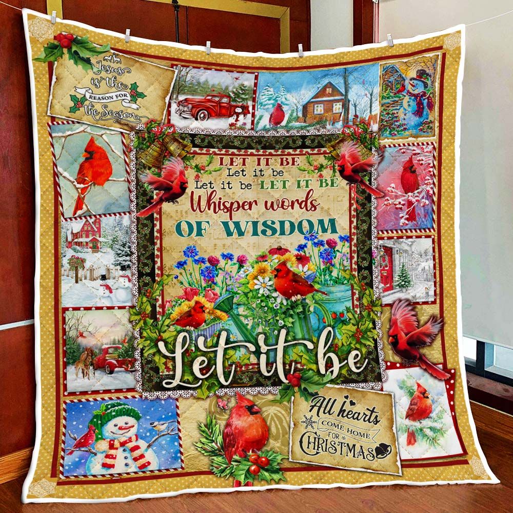 Cardinal Christmas DAC171195 Quilt Blanket