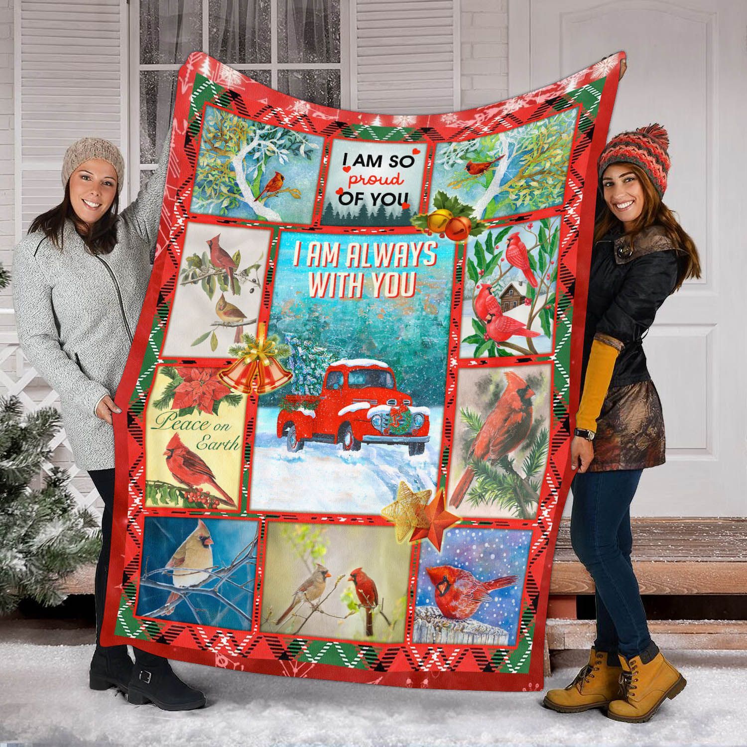 Cardinal Christmas DAC291005 Quilt Blanket