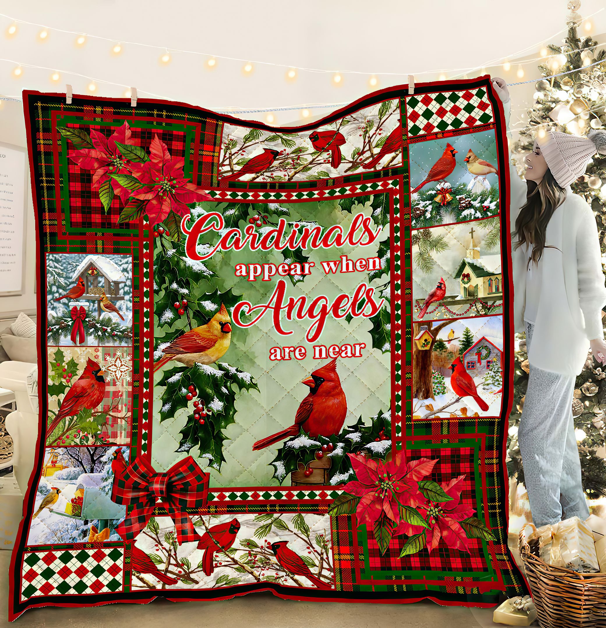 Cardinal Christmas DPC121101 Quilt Blanket