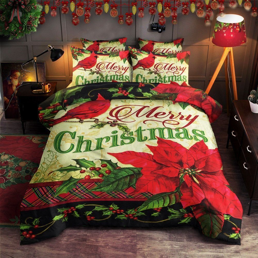 Cardinal Christmas Bedding Set