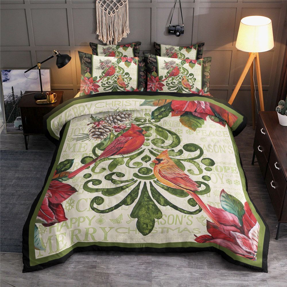 Cardinal Christmas Bedding Set