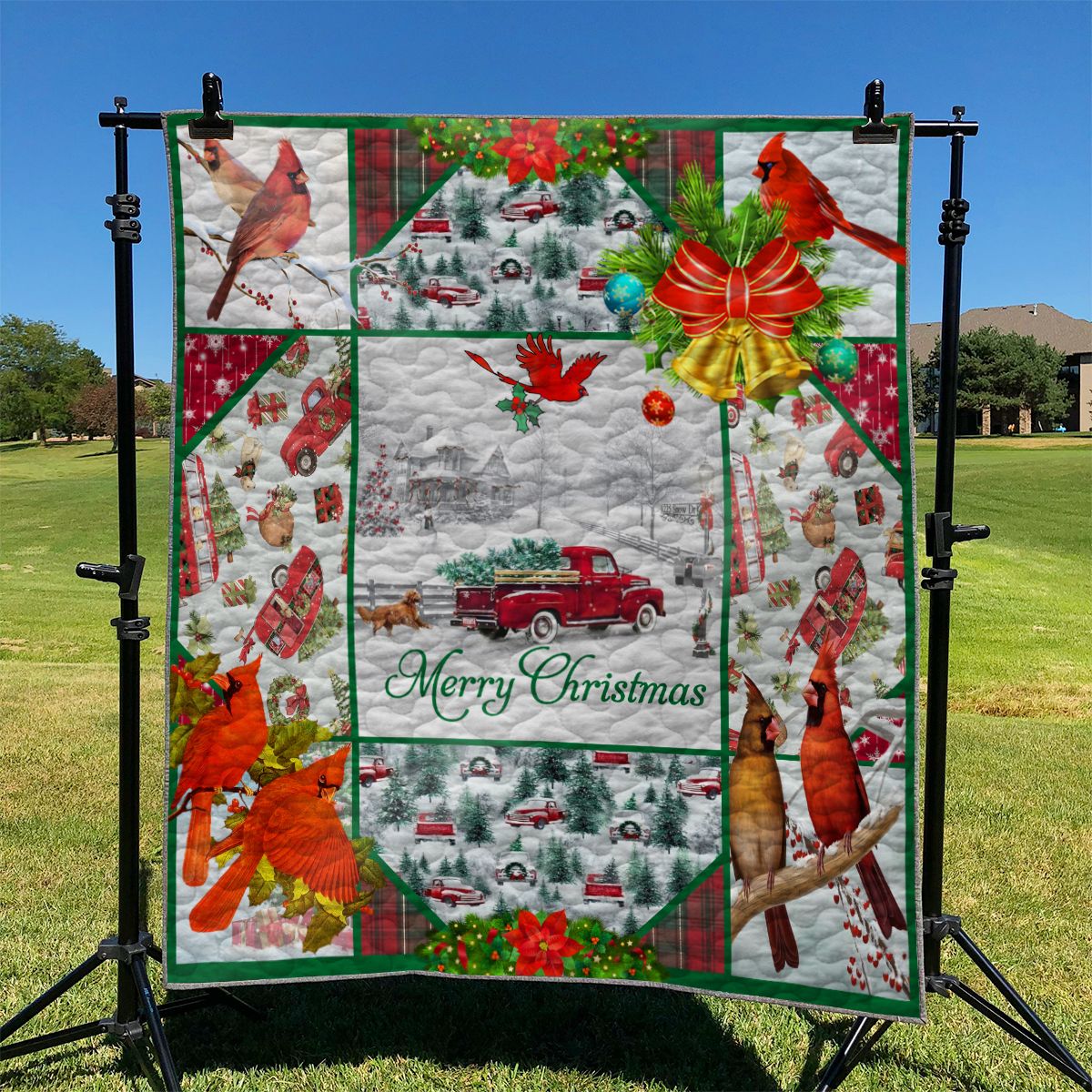 Cardinal Christmas NI2811002LD Quilt Blanket