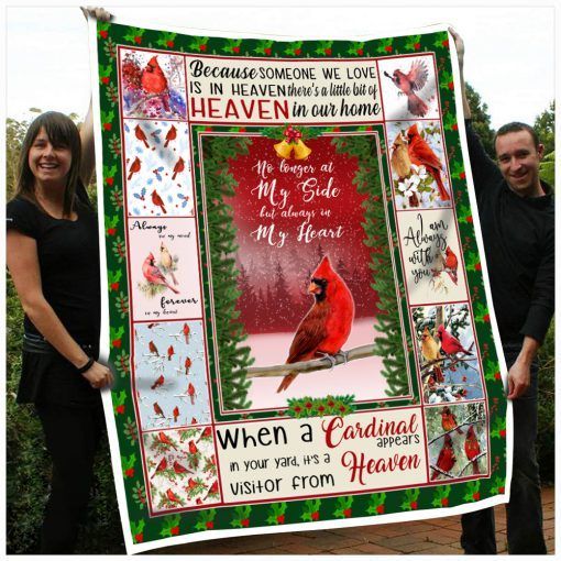 Cardinal Christmasalways In My Heart Sherpa Fleece Blanket