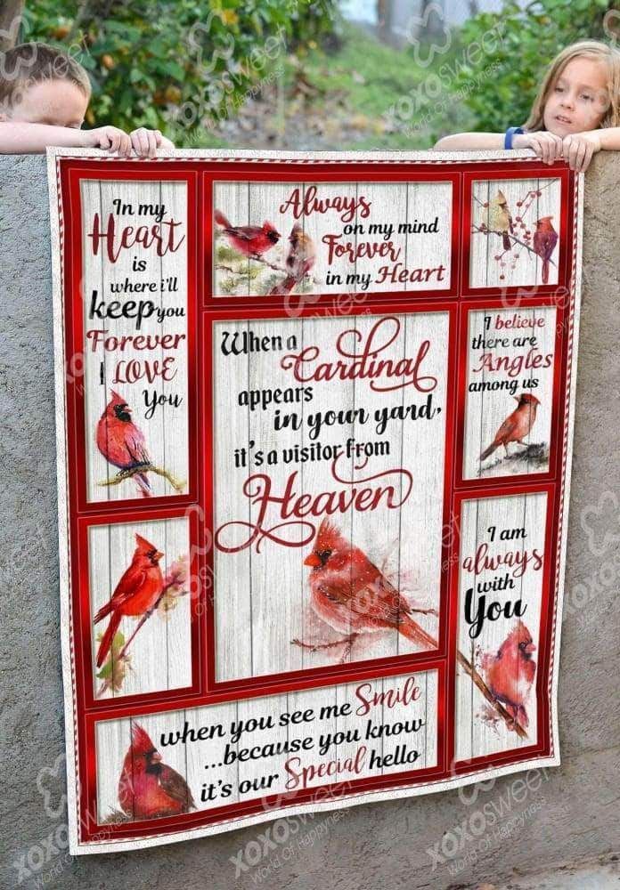 Cardinal From Heaven Sherpa Fleece Blanket