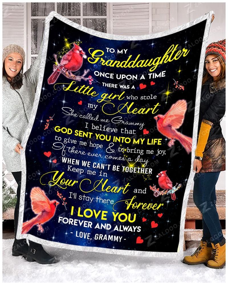 Cardinal Granddaughter Grammy Once Upon A Time Yellow Sherpa Fleece Blanket