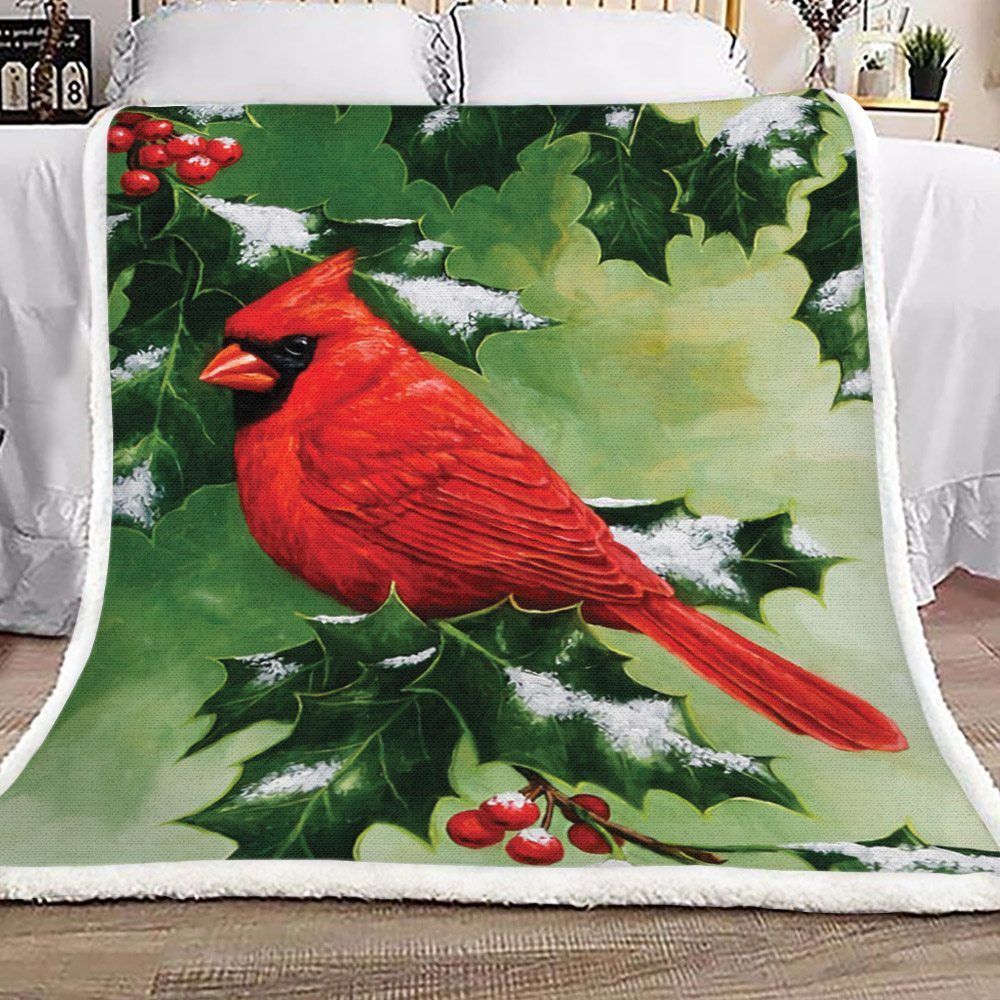 Cardinal Sherpa Fleece Blanket