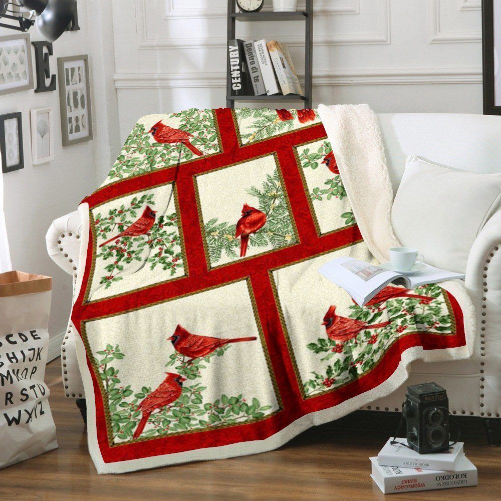 Cardinal Sherpa Fleece Blanket