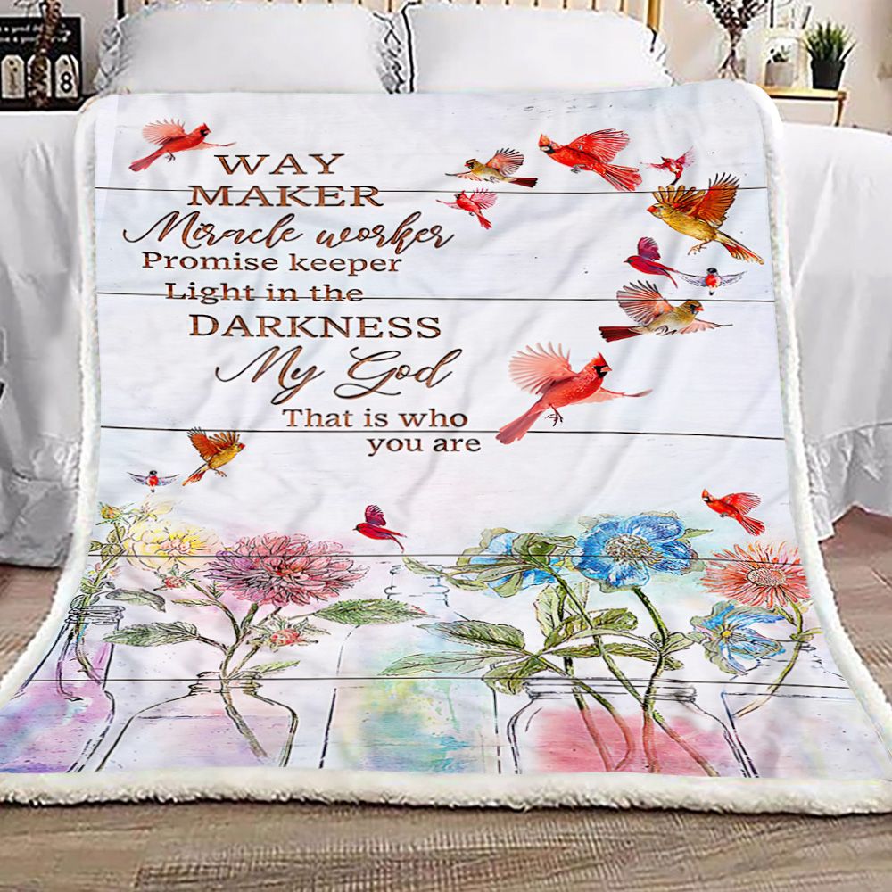 Cardinal Heart Waymaker Fleece Blanket