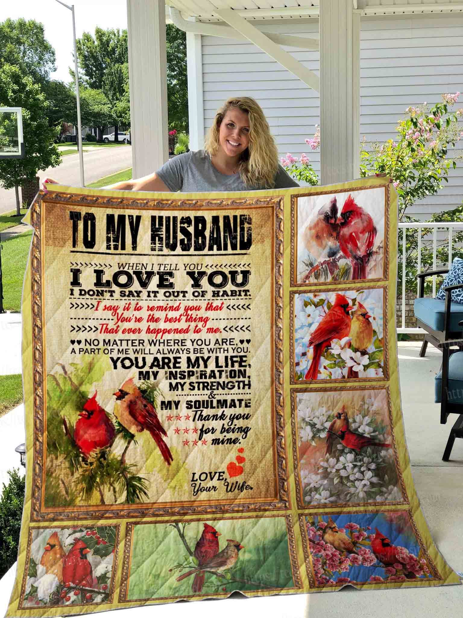 Cardinal Husband Quilt Blanket DHC1501665VT