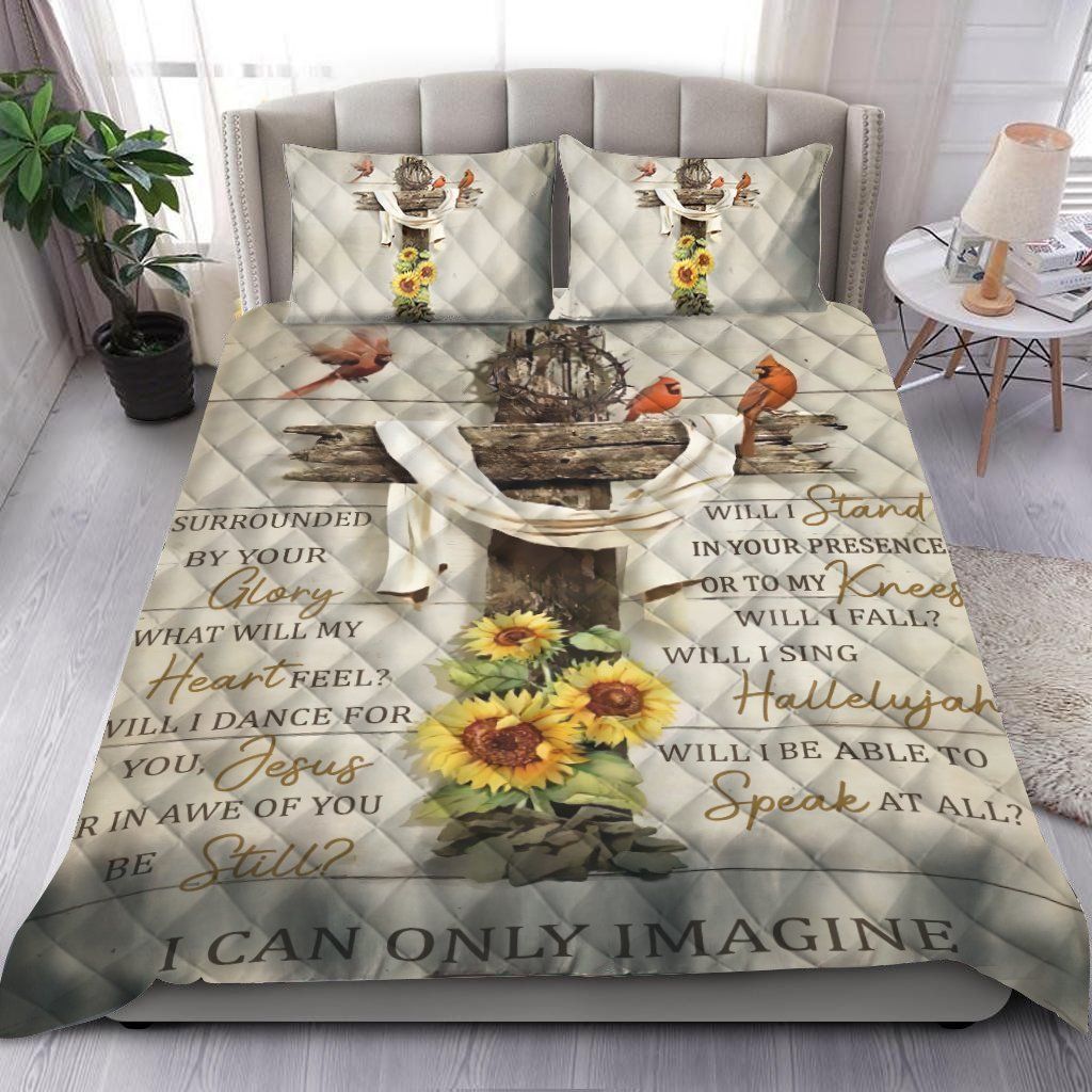 Cardinal I Can Only Imagine Jesus Bedding Set