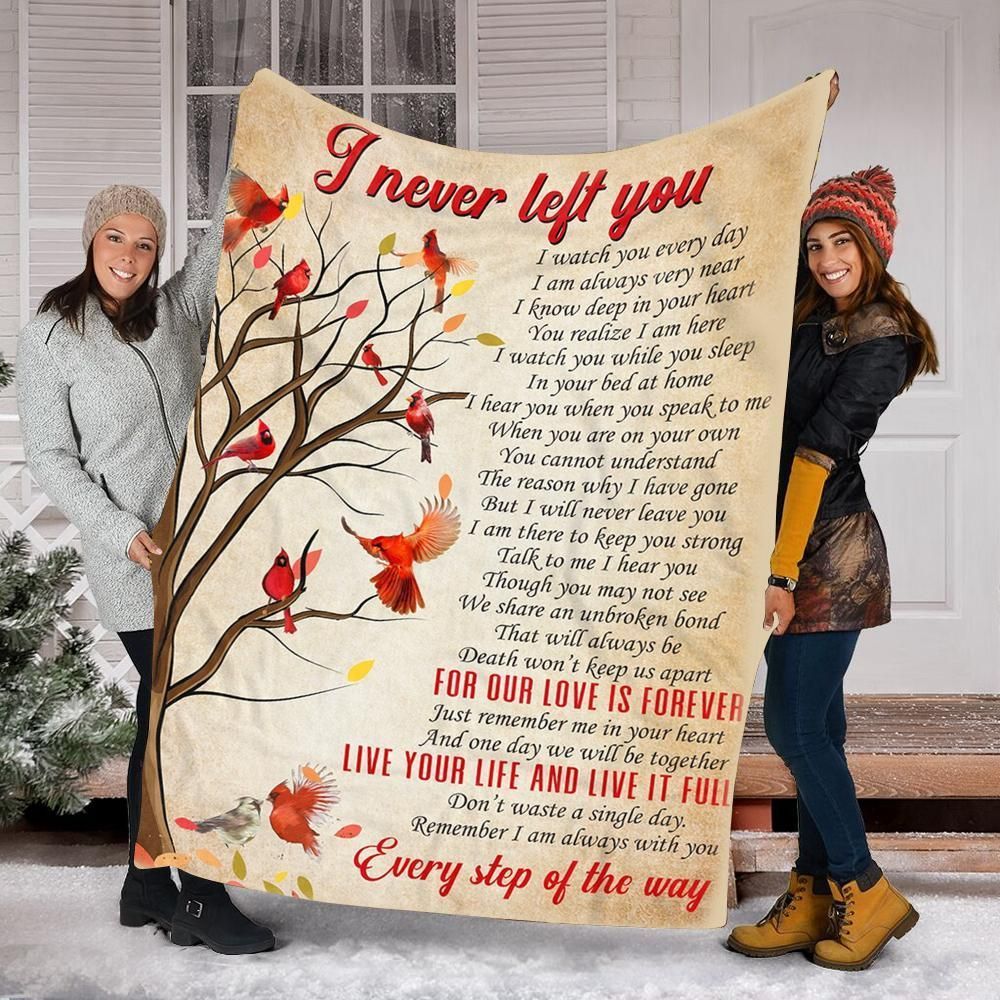 Cardinal I Never Left You Sherpa Fleece Blanket