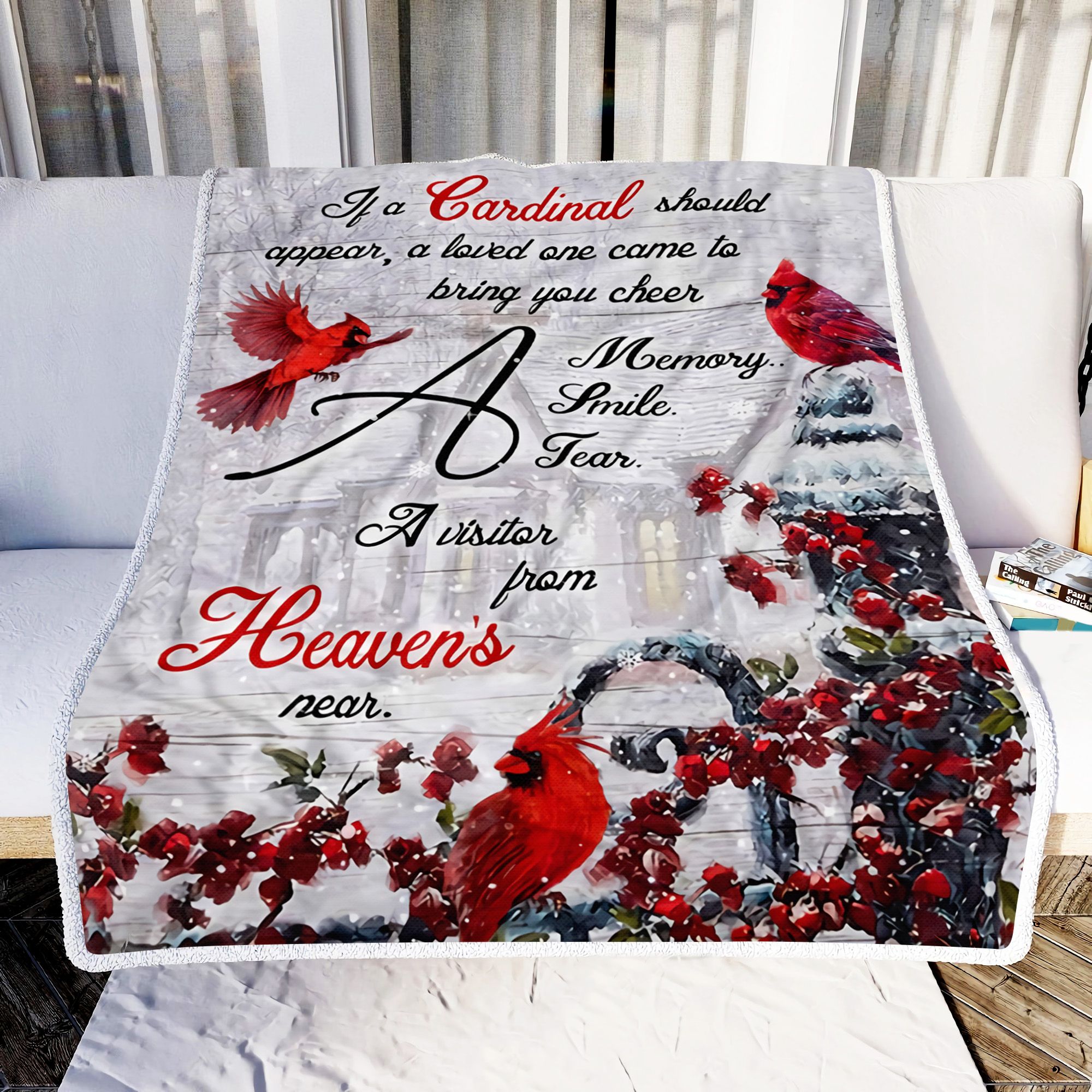 Cardinal If A Cardinal Should Appear Fleece Blanket