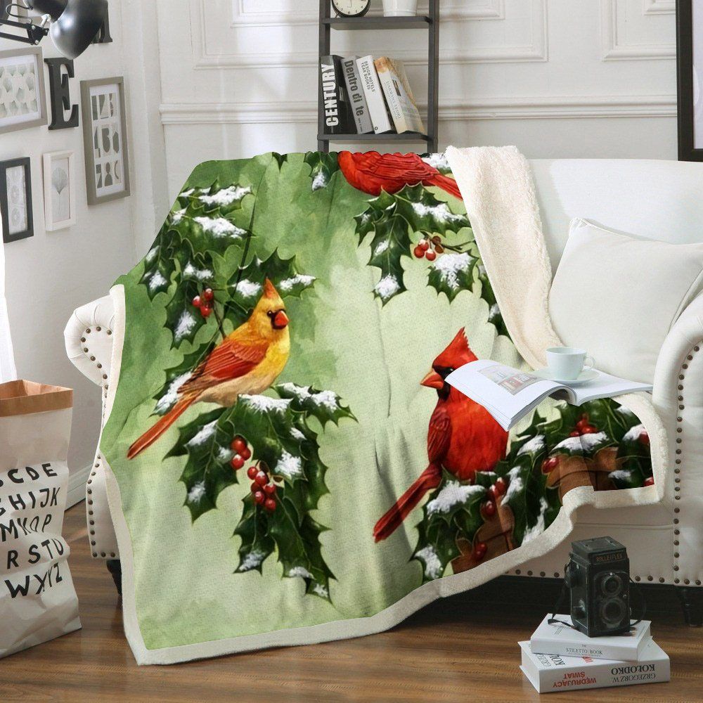 Cardinal Sherpa Fleece Blanket