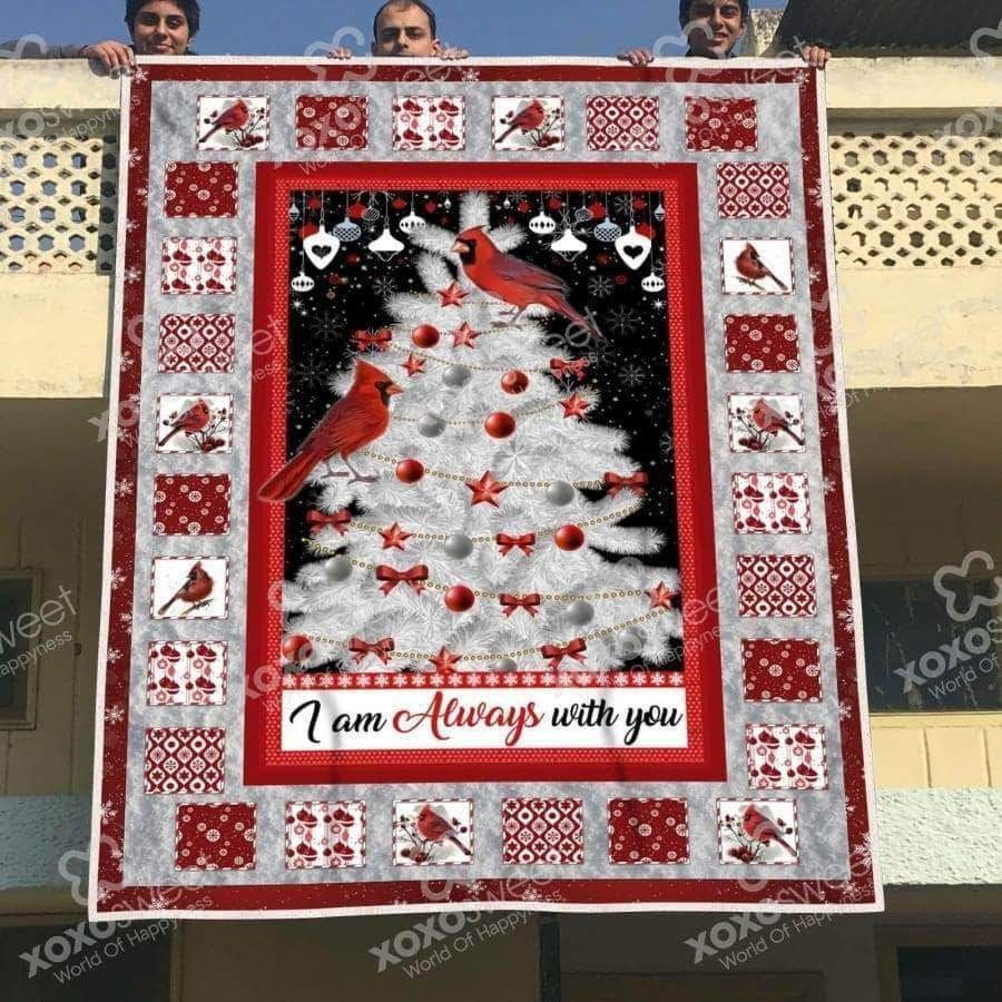 Cardinal Noel Sherpa Fleece Blanket