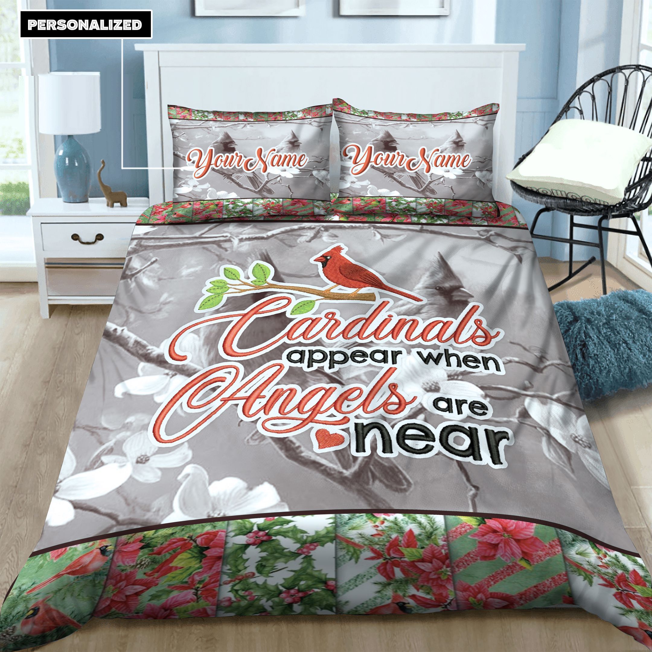 Cardinal Personalized Bedding Set