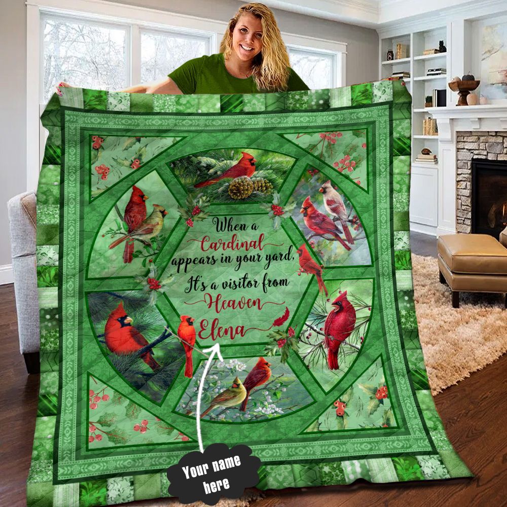Cardinal Personalized Quilt Blanket LML080601DT