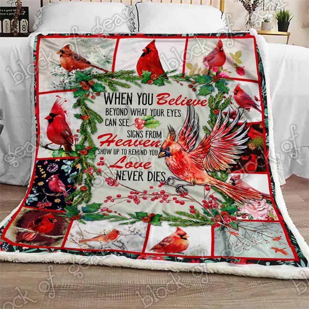 Cardinal Sign From Heaven Fleece Blanket