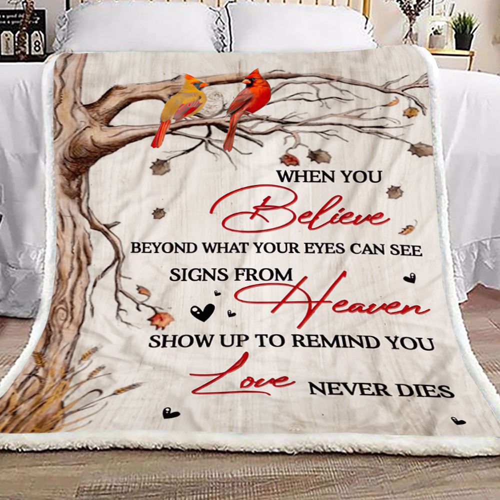 Cardinal Signs From Heaven Fleece Blanket