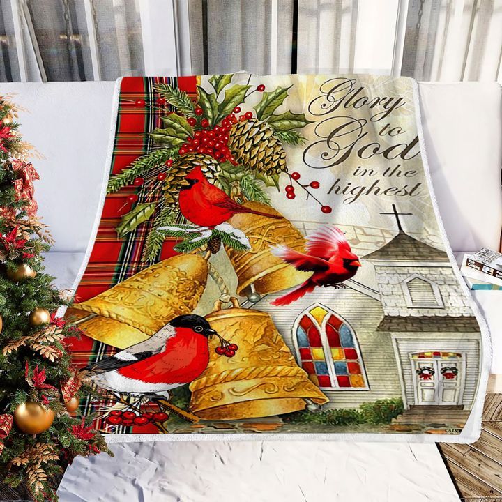 Cardinal Snow Water Fleece Blanket