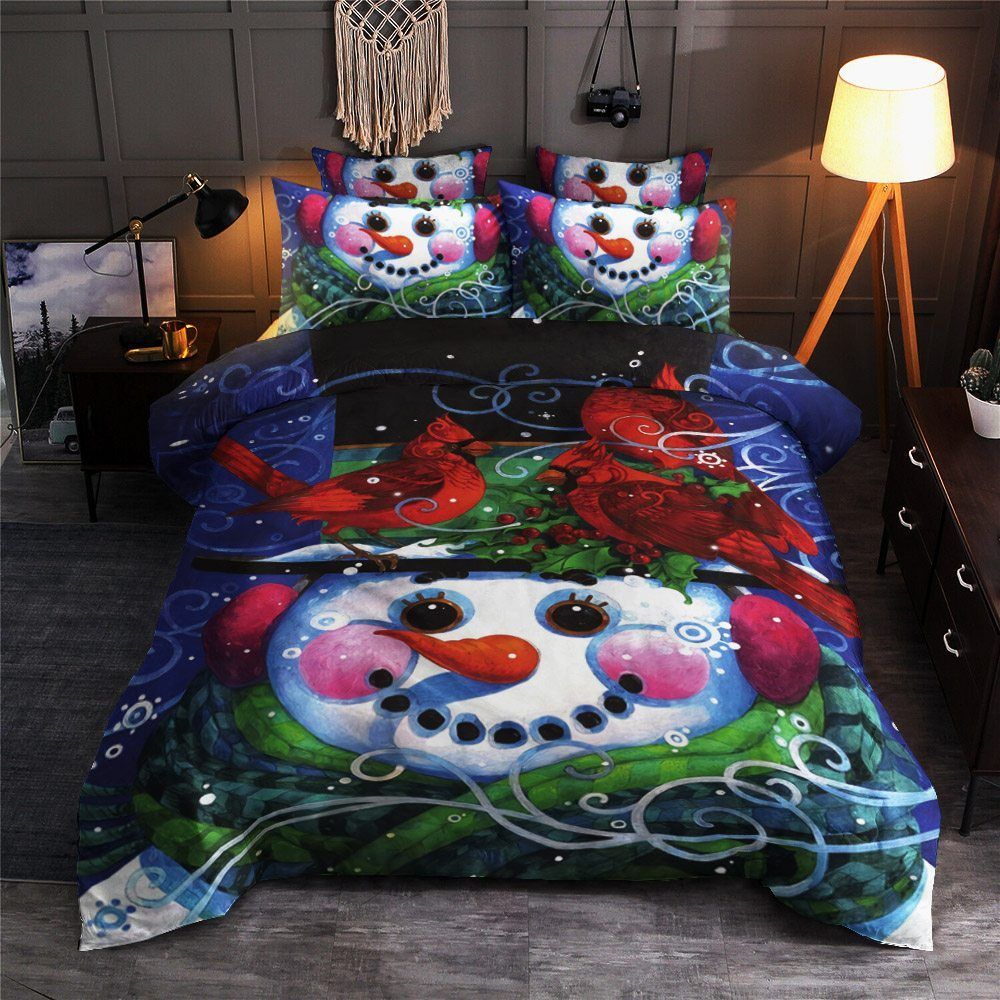Cardinal Snowman Bedding Set