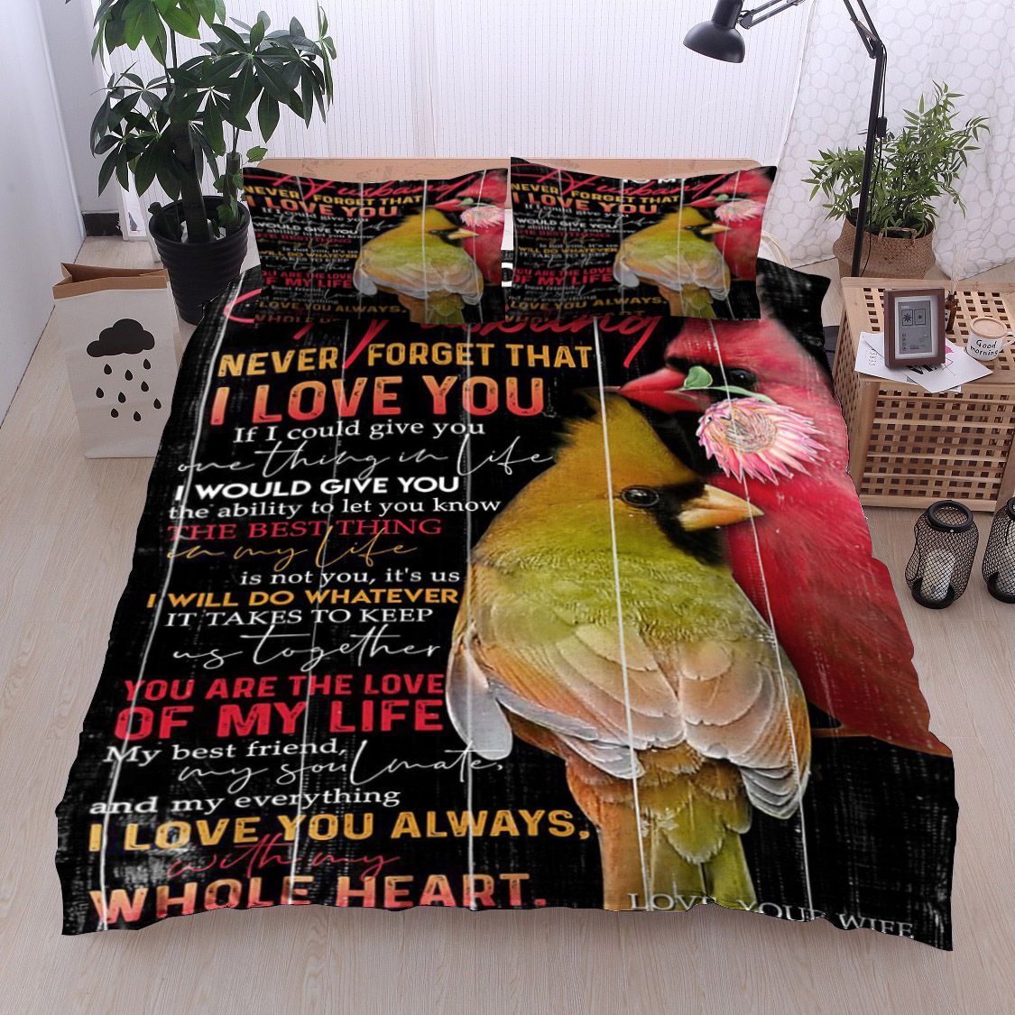 Cardinal To My Husband Bedding Set