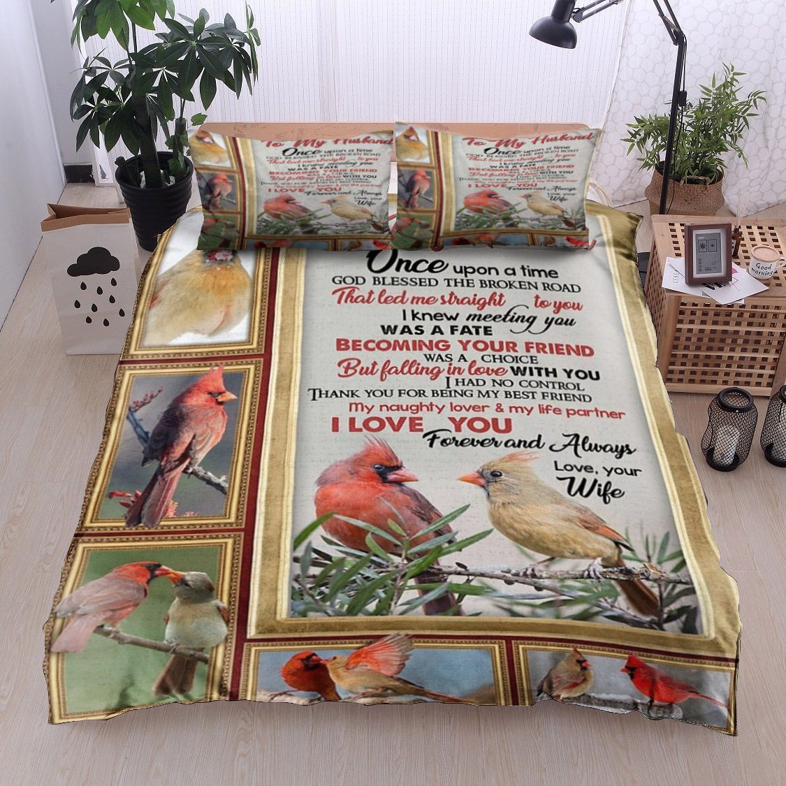 Cardinal To My Husband Bedding Set