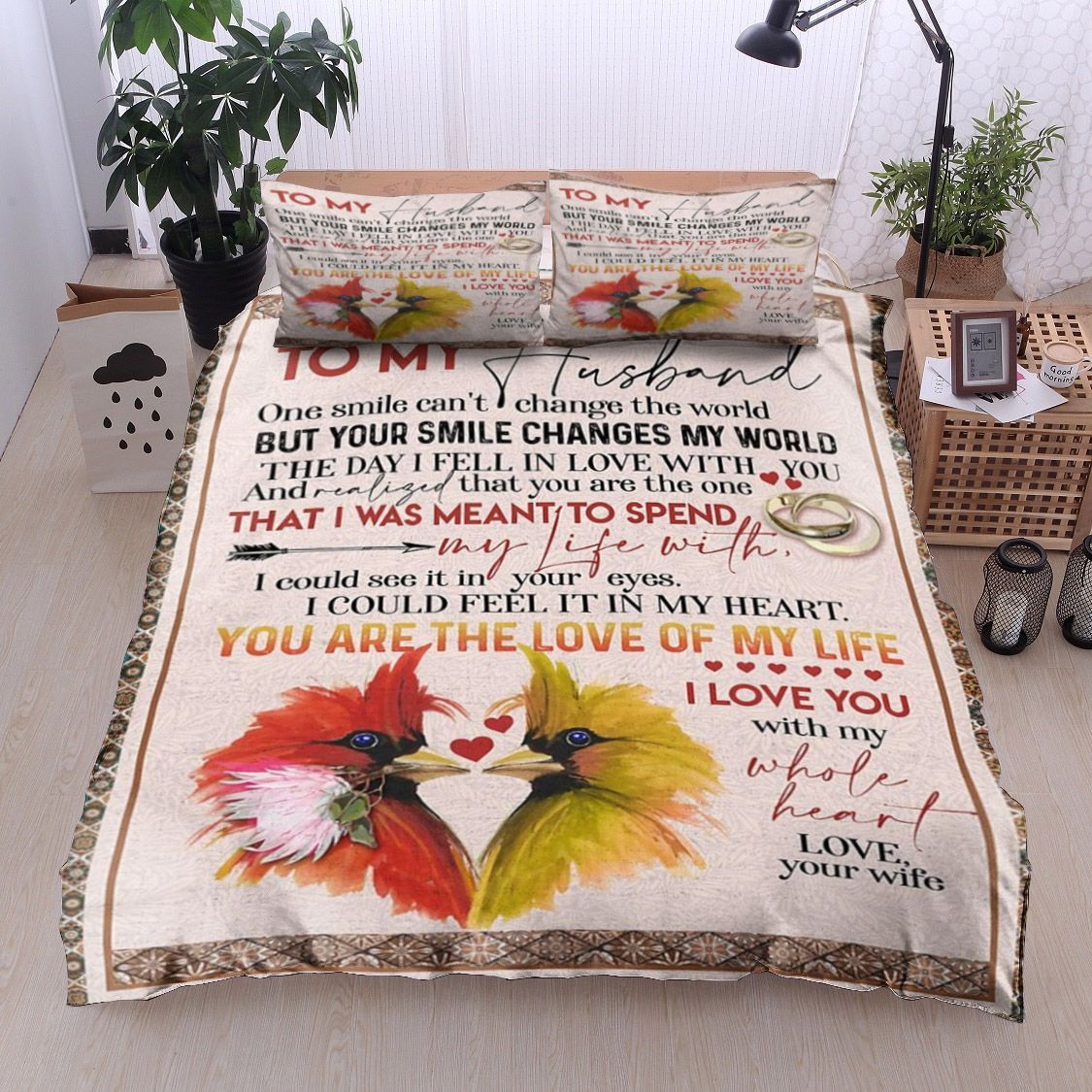 Cardinal To My Husband Bedding Set