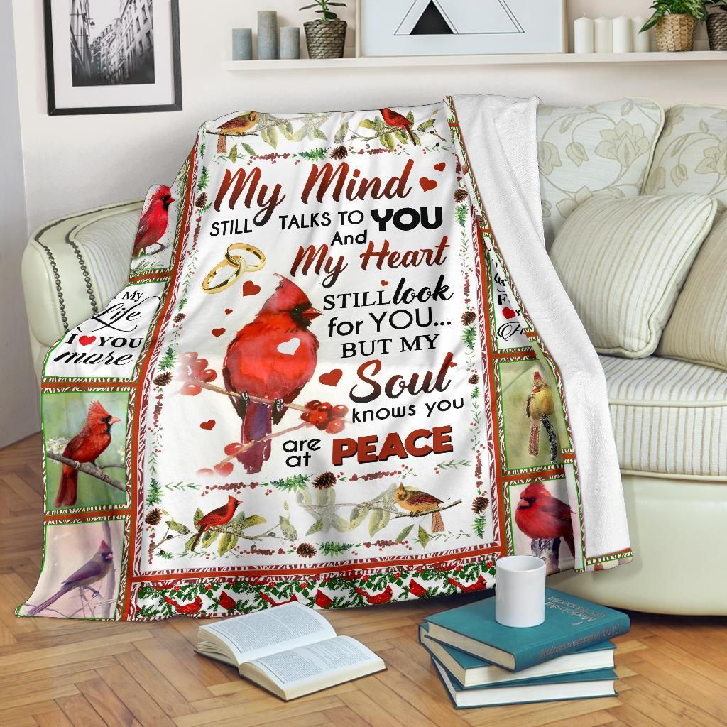 Cardinal To My Husband Sherpa Fleece Blanket