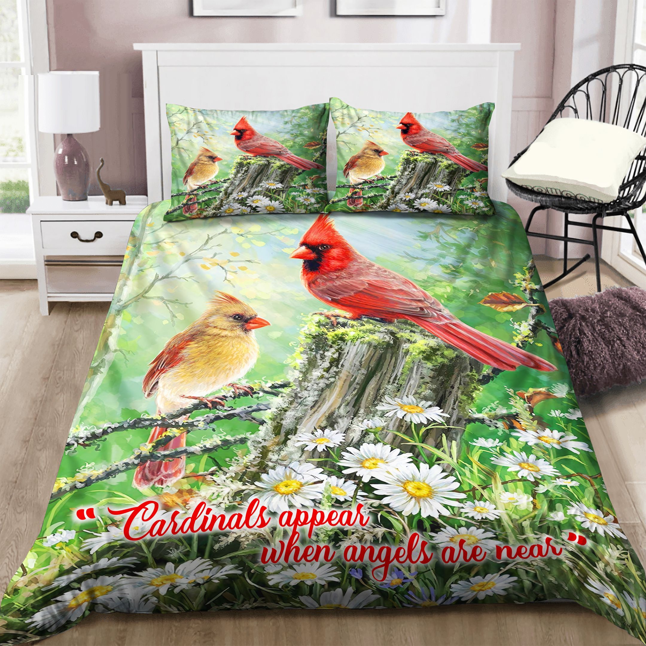 Cardinals Appear When Angels Are Near Bedding Set