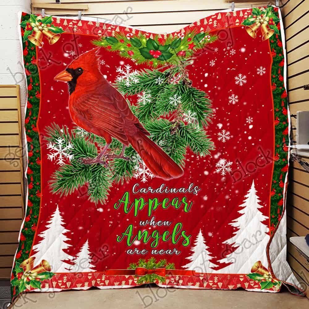 Cardinals Christmas CL18100148MDQ Quilt Blanket
