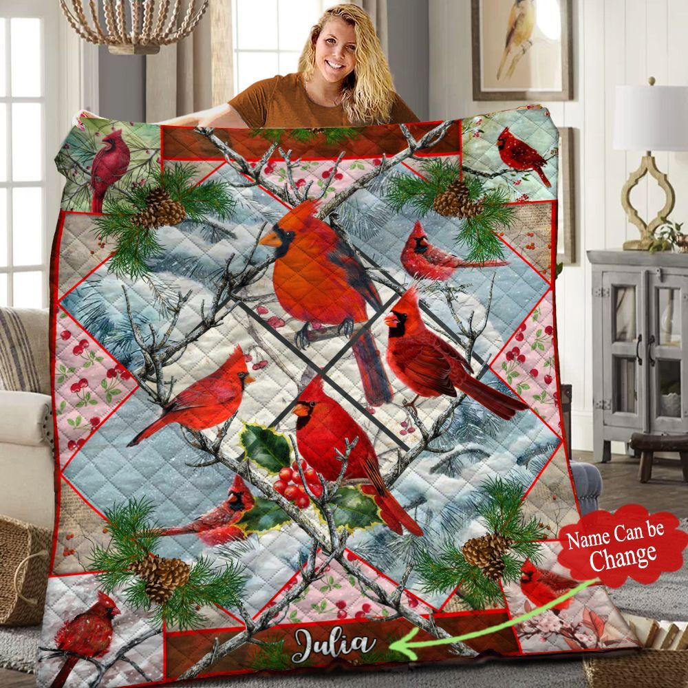 Cardinals Personalized Quilt Blanket HHH0806909NH