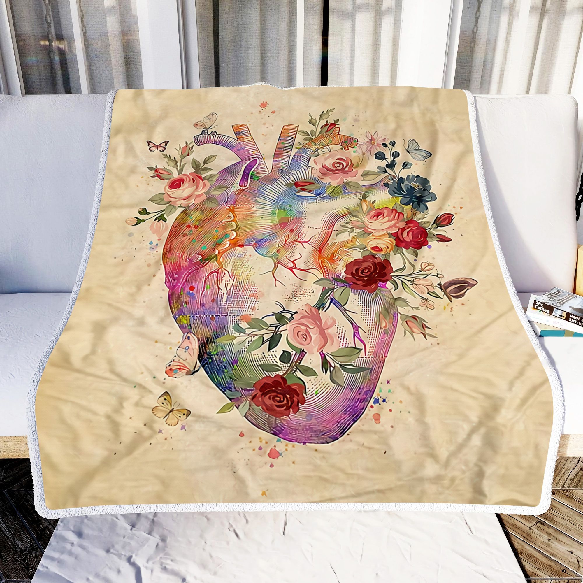 Cardiologist Beautiful Flower Fleece Blanket