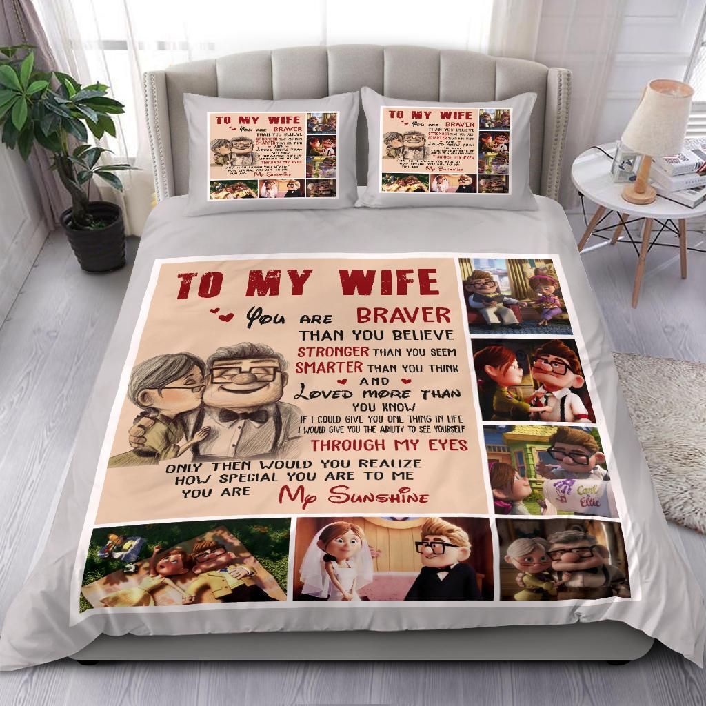 Carl & Ellie To My Wife You’re Brave Bedding Set