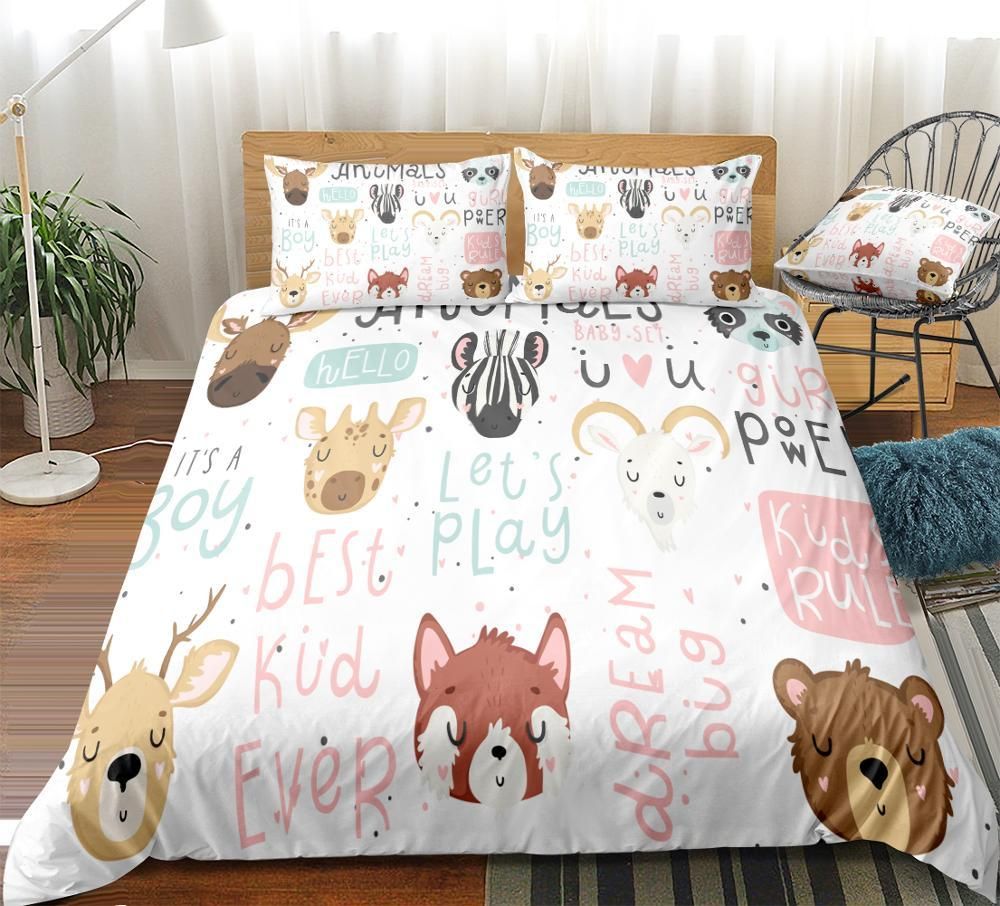 Cartoon Animals Let’s Play Bedding Set