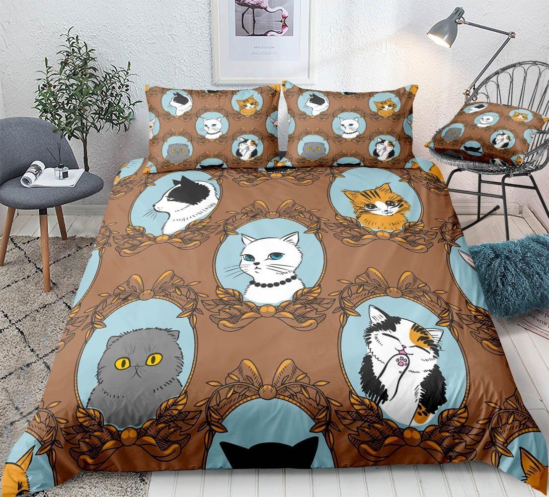 Cartoon Cats Bedding Set