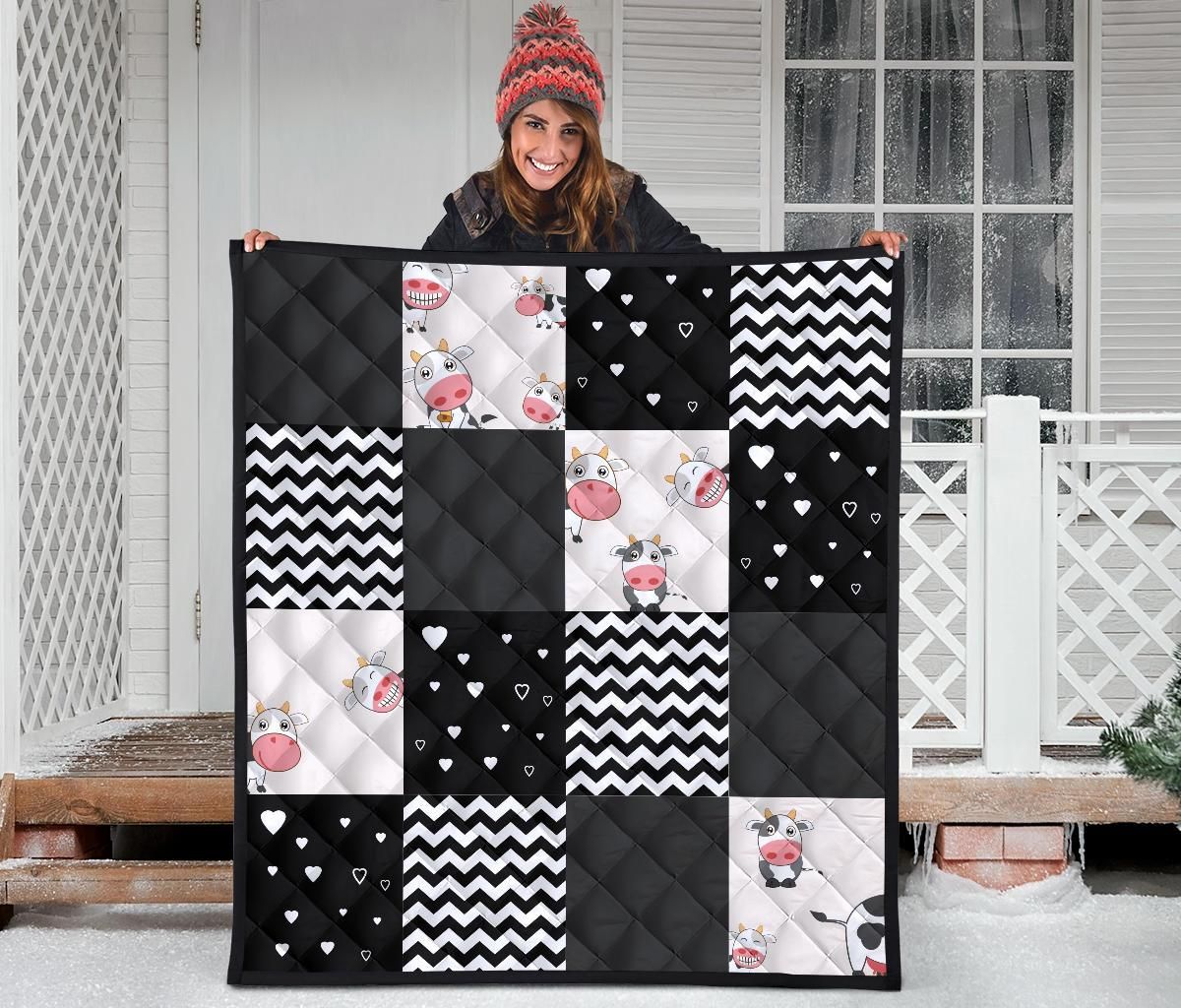 Cartoon Cow Quilt Blanket Cow Lovers Dhc1112240Dd