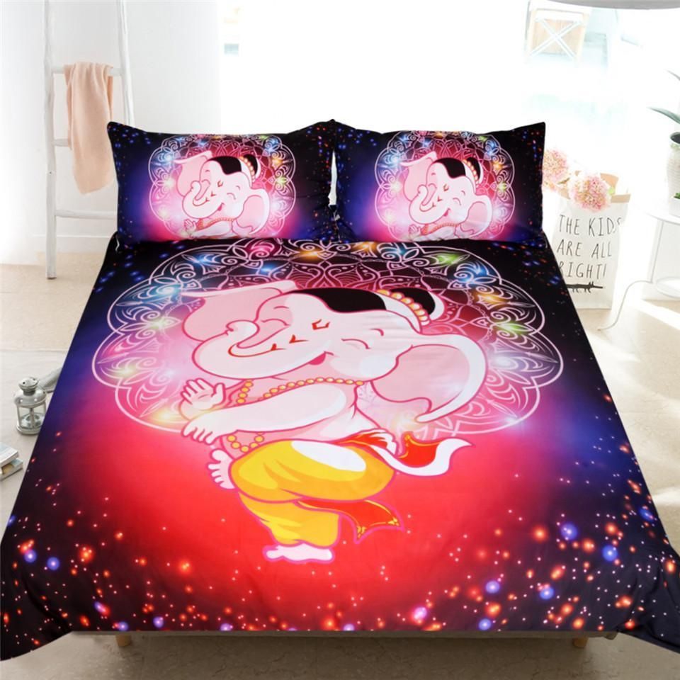 Cartoon Elephant Bedding Set