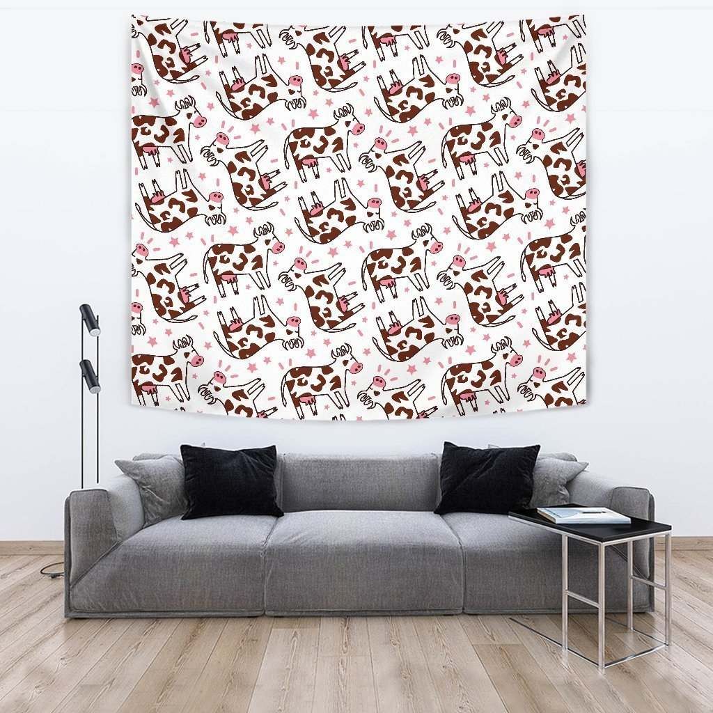 Cartoon Happy Dairy Cow CL17100050MDT Tapestry